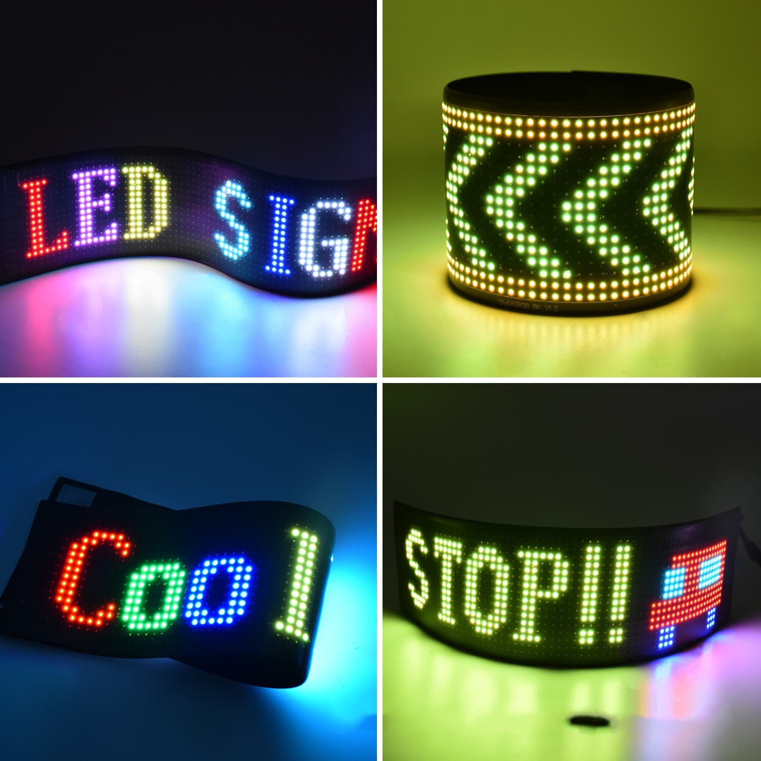 Letrero LED programable para auto