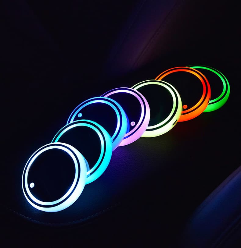 Posavasos LED con carga USB
